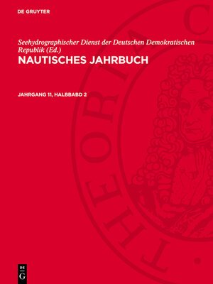 cover image of Nautisches Jahrbuch. Jahrgang 11, Halbbabd 2